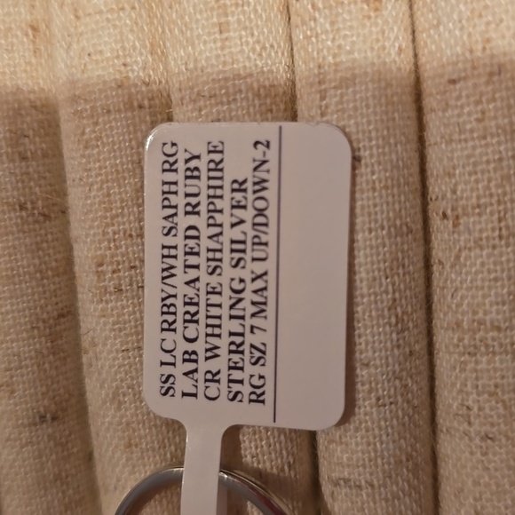 KOHLS STERLING SILVER LAB CREATED HEART SHAPED RUBY & WHITE SAPPHIRE RING SIZE 7 - Picture 14 of 16